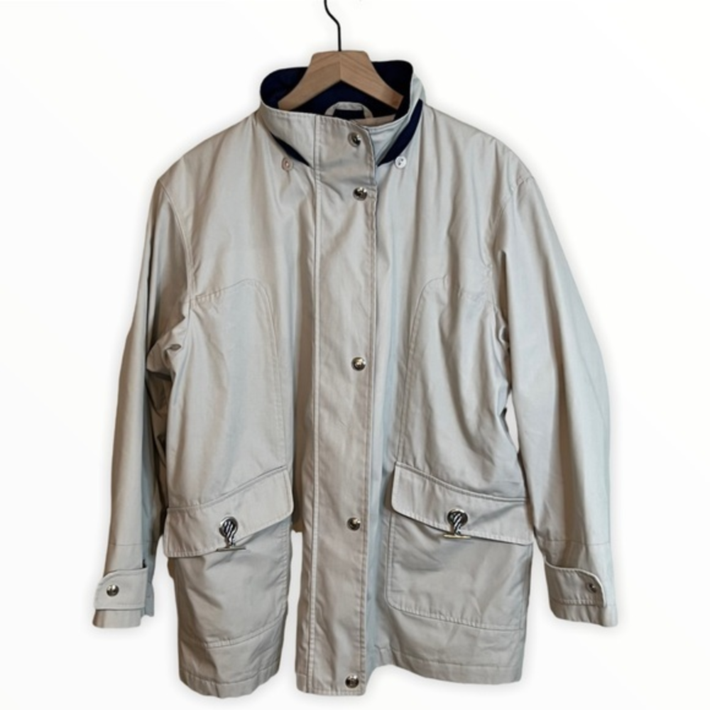 Mackintosh New England Jacket Beige Rain Coat Womens Size Large‎